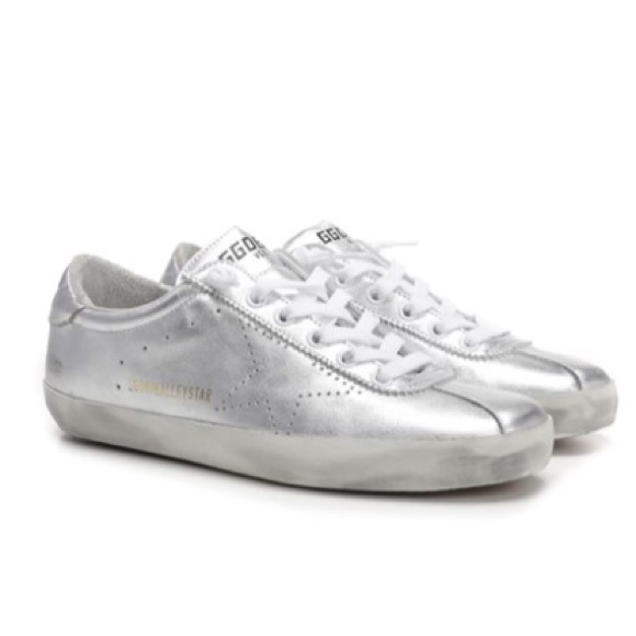 Golden Goose Halleystar Sneaker Silver Leather NIB - Picture 8 of 9
